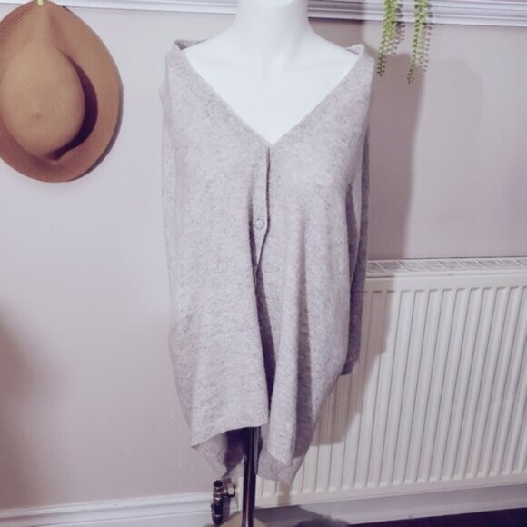 Dean & White 100٪ Premium Pure Cashmere Multi Way Two Sided Button Opening Shawl - Picture 13 of 15